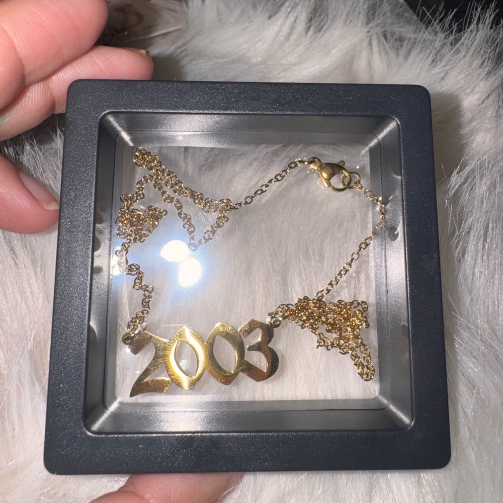 Pastels Gold '2003' Pendant Necklace